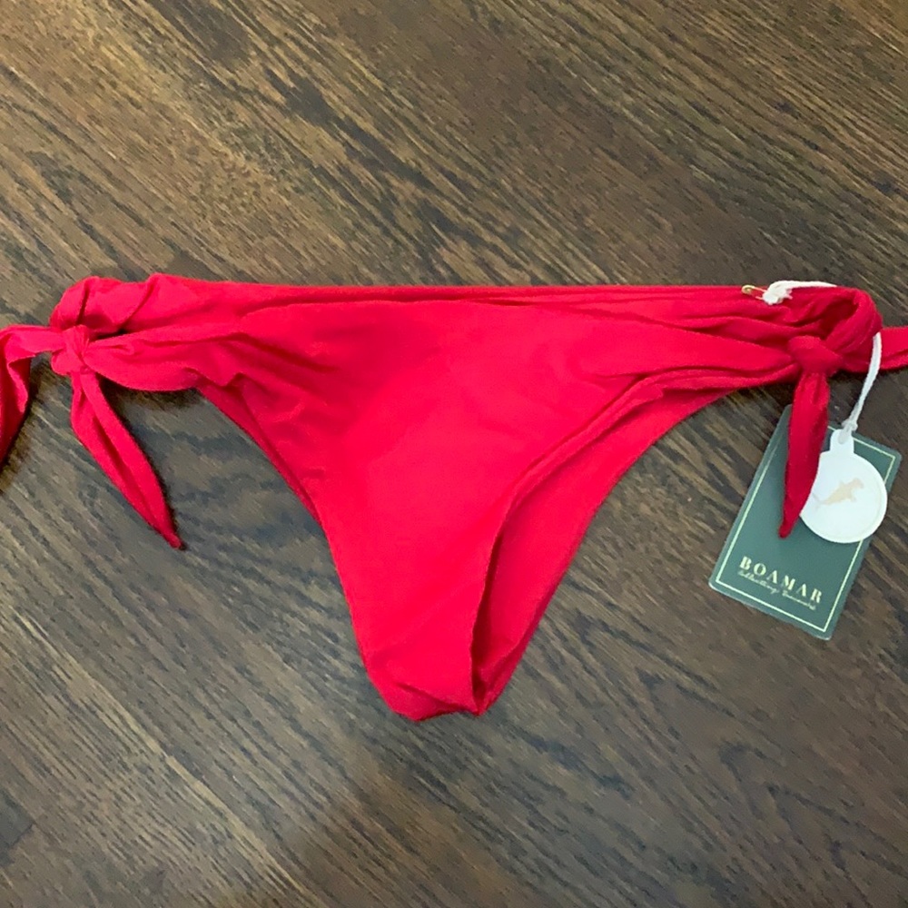 NWT red tie bikini bottoms